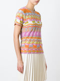 Multi color multi pattern T-shirt