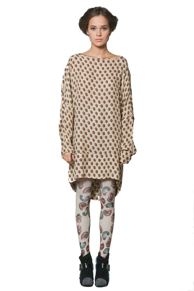 Charlies wife beige Shell print dress