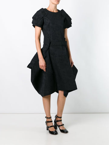 Comme des Garçons Puff-Ball Jacquard Dress