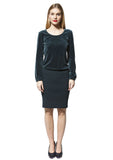 Bottle green dress