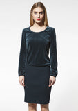 Bottle green dress