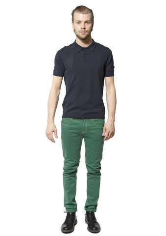 Pointelle Panel Knitted Shirt