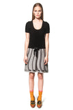 Trompe l'oeil wool sweater dress in grey
