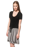 Trompe l'oeil wool sweater dress in grey