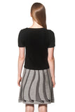 Trompe l'oeil wool sweater dress in grey