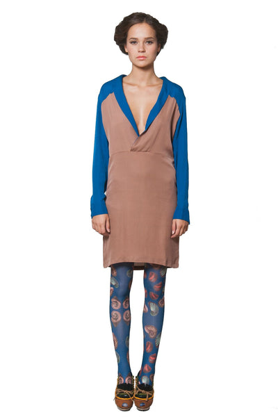 Victors Wife blue & brown