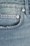 Blue Pop Trash Cropped Distressed Boyfriend Jeans