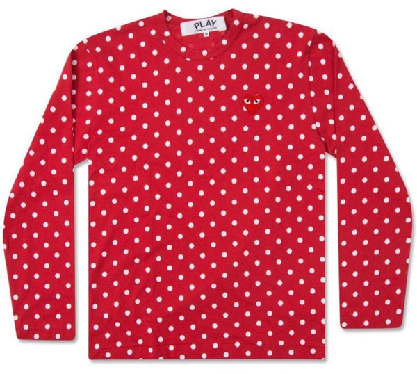 COMME DES GARÇONS PLAY polka-dot long sleeve top