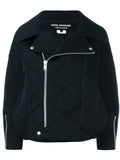 panelled biker jacket