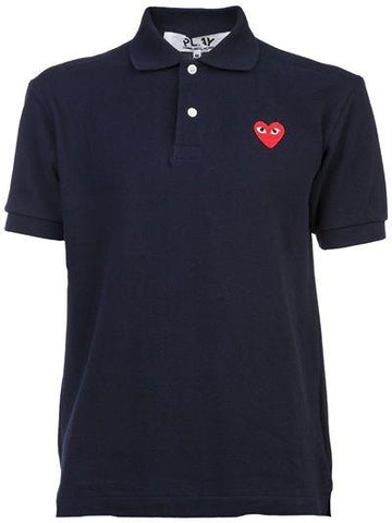 COMME DES GARÇONS PLAY embroidered heart polo shirt