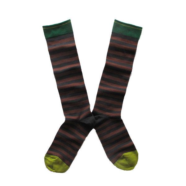 Chestnut brown stripes socks