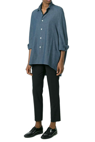 Oversized denim shirt